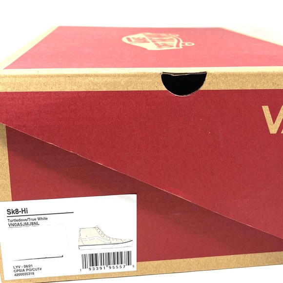 VANS SK8-HI TURLEDOVE Suede Canvas Cream Women’s Sneakers VN0A5JMJ8NL - Picture 8 of 8